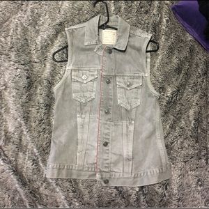 All Saints faded green vest